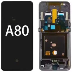 Ecran LCD + Vitre Tactile + Châssis Samsung Galaxy A80 (A805F) Noir (Officiel)