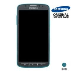 Ecran LCD + Vitre Tactile + Châssis  Samsung Galaxy S4 Active I9295 Bleu (Officiel)