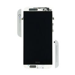 Ecran LCD + Vitre Tactile (avec châssis) Argent HTC One M8 (Compatible)