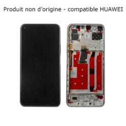 Ecran LCD + Vitre Tactile (avec châssis) Argent Huawei P40 Lite 5G (Compatible)