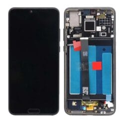 Ecran LCD + Vitre Tactile (avec châssis) Bleu Huawei P20 (Compatible)