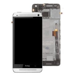 Ecran LCD + Vitre Tactile (avec châssis) Gris HTC One Mini (Compatible)