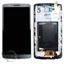 Ecran LCD + Vitre Tactile (avec châssis) Gris LG G3 (D855) (Compatible)