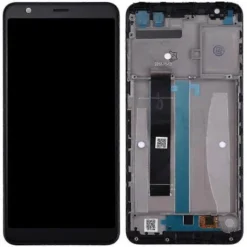 Ecran LCD + Vitre Tactile (avec châssis) Noir Asus Zenfone Max Plus (M1 ZB570TL) (Compatible)