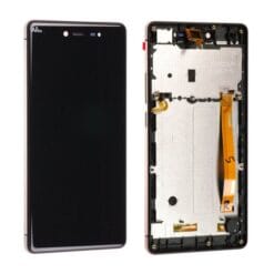 Ecran LCD + Vitre Tactile (avec châssis) Noir/Or Wiko Fever 4G (M121-U02130-000) (Compatible)