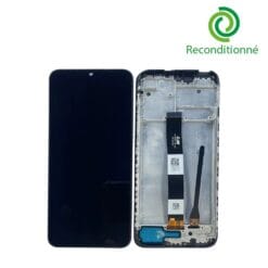 Ecran LCD + Vitre Tactile (avec châssis) Noir Xiaomi Redmi 9C/9A/9AT/10A (Reconditionné)