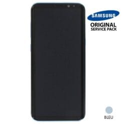 Ecran LCD + Vitre Tactile bleu Samsung Galaxy S8 Plus G955F (officiel)