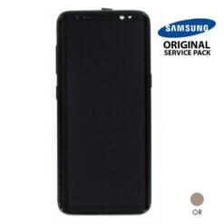 Ecran OLED + Vitre Tactile + châssis Or Samsung Galaxy S8 G950F (officiel)