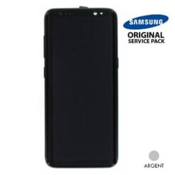 Ecran OLED + Vitre Tactile + châssis argent Samsung Galaxy S8 (officiel)
