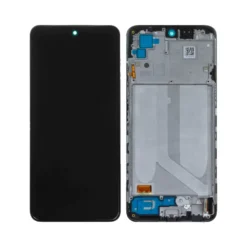 Ecran OLED + Vitre Tactile (avec châssis) Noir Xiaomi Redmi Note 10 / Redmi Note 10s 4G (Compatible)