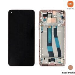 Ecran Oled + vitre tactile + châssis Xiaomi 11 Lite 5G NE  (Officiel) Rose Pêche