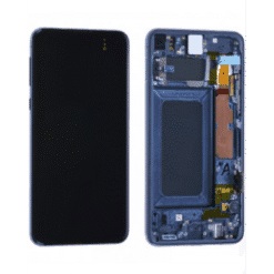 Ecran OLED + Vitre Tactile + châssis noir Samsung Galaxy S10 G973F (officiel)