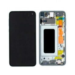 Ecran OLED + Vitre Tactile + châssis Vert Samsung Galaxy S10 E G970F (officiel)