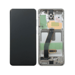 Ecran OLED + Vitre Tactile + Châssis Blanc Samsung Galaxy S20 4G G980F / 5G G981B (Officiel)