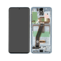 Ecran Soft OLED + Vitre Tactile + Châssis Bleu Samsung Galaxy S20 4G (G980F) / 5G (G981B) (Compatible)