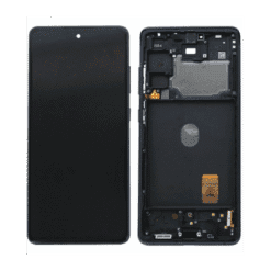 Ecran OLED + Vitre Tactile + Châssis Bleu Samsung Galaxy S20 FE 4G/5G G780F G780F, DSM GT780G(officiel)