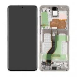 Ecran Soft OLED + Vitre Tactile + Châssis Blanc Samsung Galaxy S20 Plus (Compatible)
