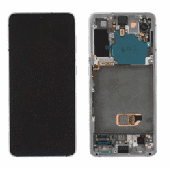 Ecran Soft OLED + Vitre Tactile + Châssis Blanc Samsung Galaxy S21 (Compatible)