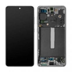 Ecran OLED + Vitre Tactile + Châssis Blanc Samsung S21 FE 5G (Reconditionné)
