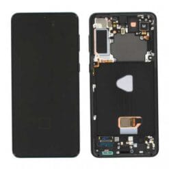 Ecran OLED + Vitre Tactile + châssis Noir Samsung Galaxy S21 Plus G996B (officiel) Sans Batterie