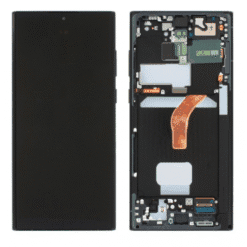 Ecran OLED + Vitre Tactile (avec châssis) Vert Samsung Galaxy S22 Ultra (S908B) (Compatible)