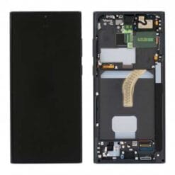 Ecran OLED + Vitre Tactile sans châssis Noir Samsung Galaxy S22 Ultra S908B (officiel) Sans Batterie