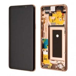 Ecran OLED + Vitre Tactile + châssis or rose Samsung Galaxy S9 G960F (officiel)