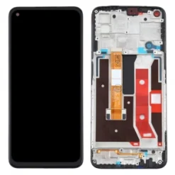 Ecran LCD + Vitre Tactile (avec châssis) (TFT) Noir Oppo A94 5G/Reno 5Z (Compatible)