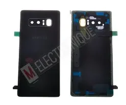 Vitre arrière + Vitre caméra Samsung Galaxy Note 8 SM-N950F (officiel) Noir