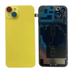Plaque arrière en verre NEUTRE avec nappes  iPhone 14 Plus jaune