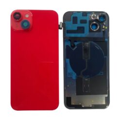 Plaque arrière en verre NEUTRE avec nappes  iPhone 14 Plus rouge