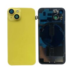 Plaque arrière en verre NEUTRE avec nappes  iPhone 14 jaune