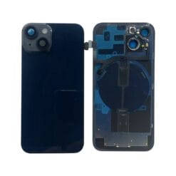 Plaque arrière en verre avec nappes  NEUTRE iPhone 14 noir