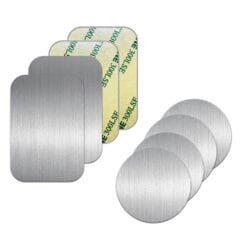 Plaque de métal magnétique pour support de téléphone de voiture (Argent) 8 pcs
