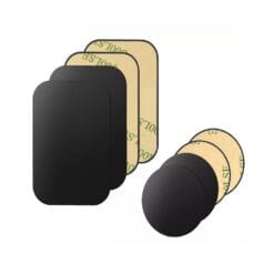 Plaque de métal magnétique pour support de téléphone de voiture (Noir) 8 pcs