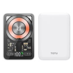 PowerBank 5000 mAh Fast Charge Magnétique Blanche TOTU