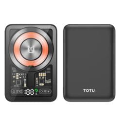 PowerBank 5000 mAh Fast Charge Magnétique Noire TOTU