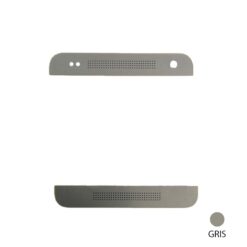 Sticker Gris Metal Haut et Bas HTC One Mini