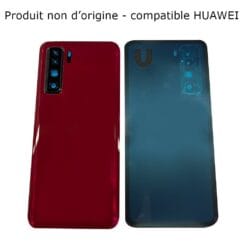 Vitre Arrière + Lentille Caméra Rouge Huawei P40 Lite 5G (Compatible)