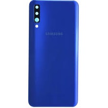 Vitre arrière + vitre caméra Bleu Samsung Galaxy A50 A505F (Officiel)