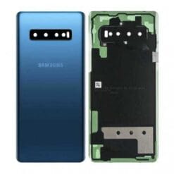 Vitre arrière + vitre caméra Bleu Samsung Galaxy S10 PLUS G975F (Officiel)