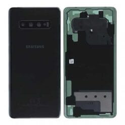 Vitre arrière + vitre caméra Noir Prisme Samsung Galaxy S10 PLUS G975F (Officiel)