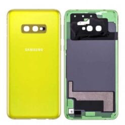 Vitre arrière + vitre caméra Jaune Samsung Galaxy S10e G970F (Officiel)