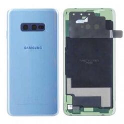 Vitre arrière + vitre caméra Bleu Samsung Galaxy S10e G970F (Officiel)