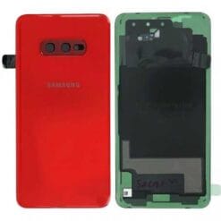 Vitre arrière + vitre caméra Rouge Samsung Galaxy S10e G970F (Officiel)