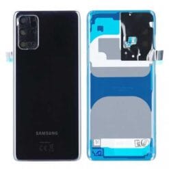 Vitre arrière + vitre caméra Noir Samsung Galaxy S20 Plus G985F (Officiel)