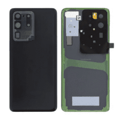 Vitre Arrière + Lentille Caméra Noire Samsung Galaxy S20 Ultra (Compatible)