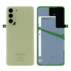 Vitre arrière + vitre caméra olive Samsung Galaxy S21 FE G990B (officiel)