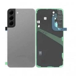 Vitre Arrière + Lentille Caméra Grise Samsung Galaxy S22 Plus (S906B) (Compatible)
