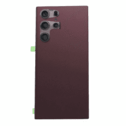Vitre Arrière + Lentille Caméra Bordeaux Samsung Galaxy S22 Ultra (S908B) (Compatible)